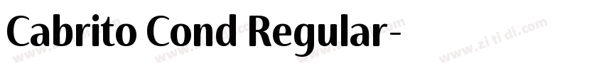 Cabrito Cond Regular字体转换